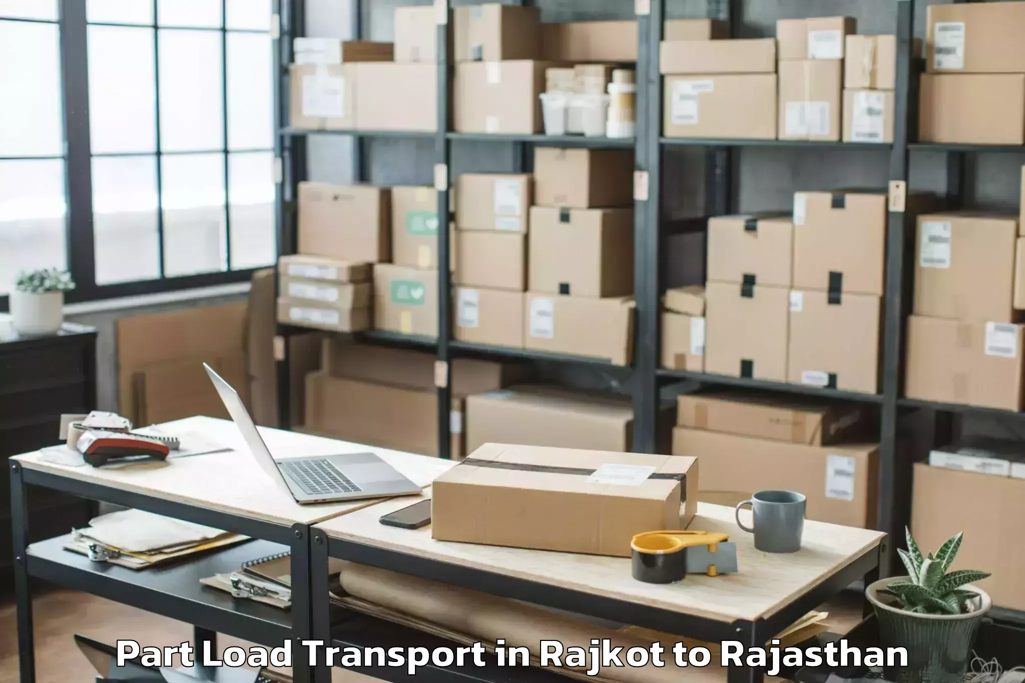 Professional Rajkot to Madhav University Pindwara Part Load Transport